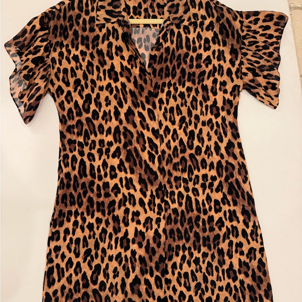 Alice + Olivia Leopard Print Mini Dress